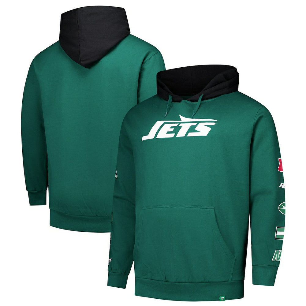 Fanatics New York Jets Big & Tall Patched Out Pullover Hoodie Green