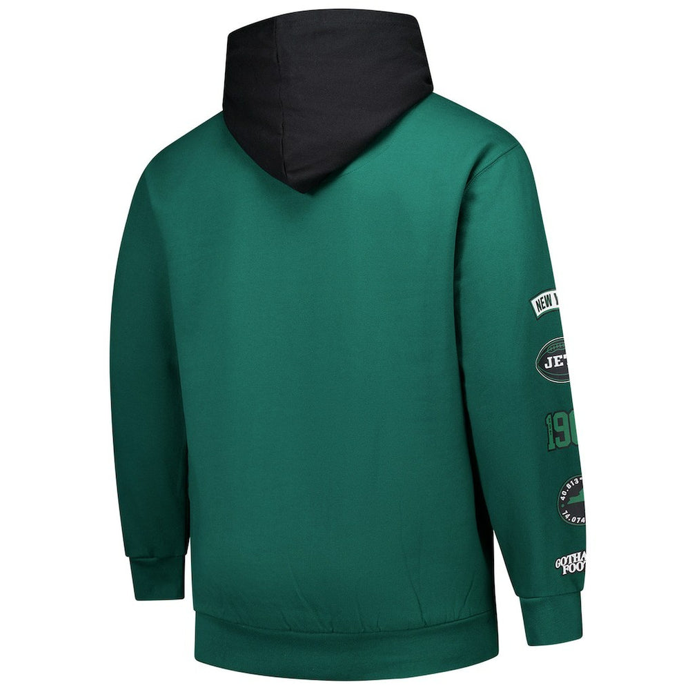 Fanatics New York Jets Big & Tall Patched Out Pullover Hoodie Green