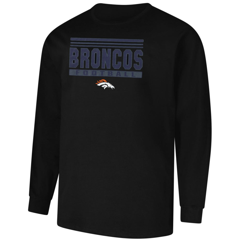 Denver Broncos Profile Big & Tall Pop Long Sleeve T-Shirt Black