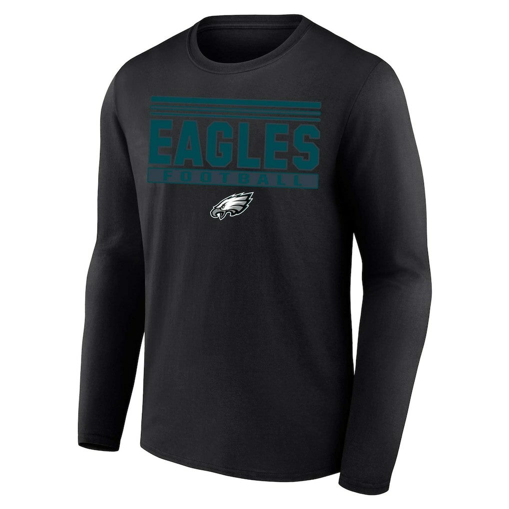 Philadelphia Eagles Profile Big & Tall Pop Long Sleeve T-Shirt Black