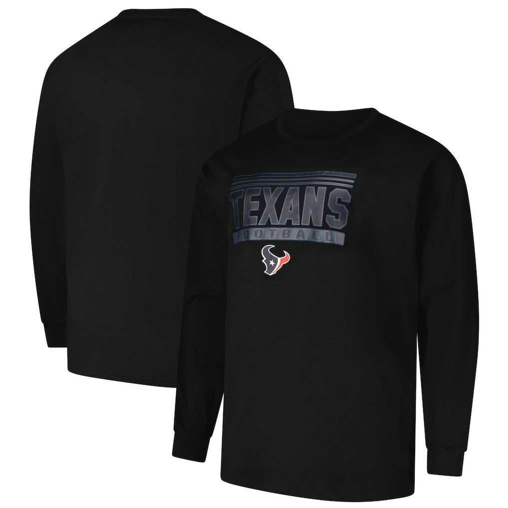 Houston Texans Profile Big & Tall Pop Long Sleeve T-Shirt Black