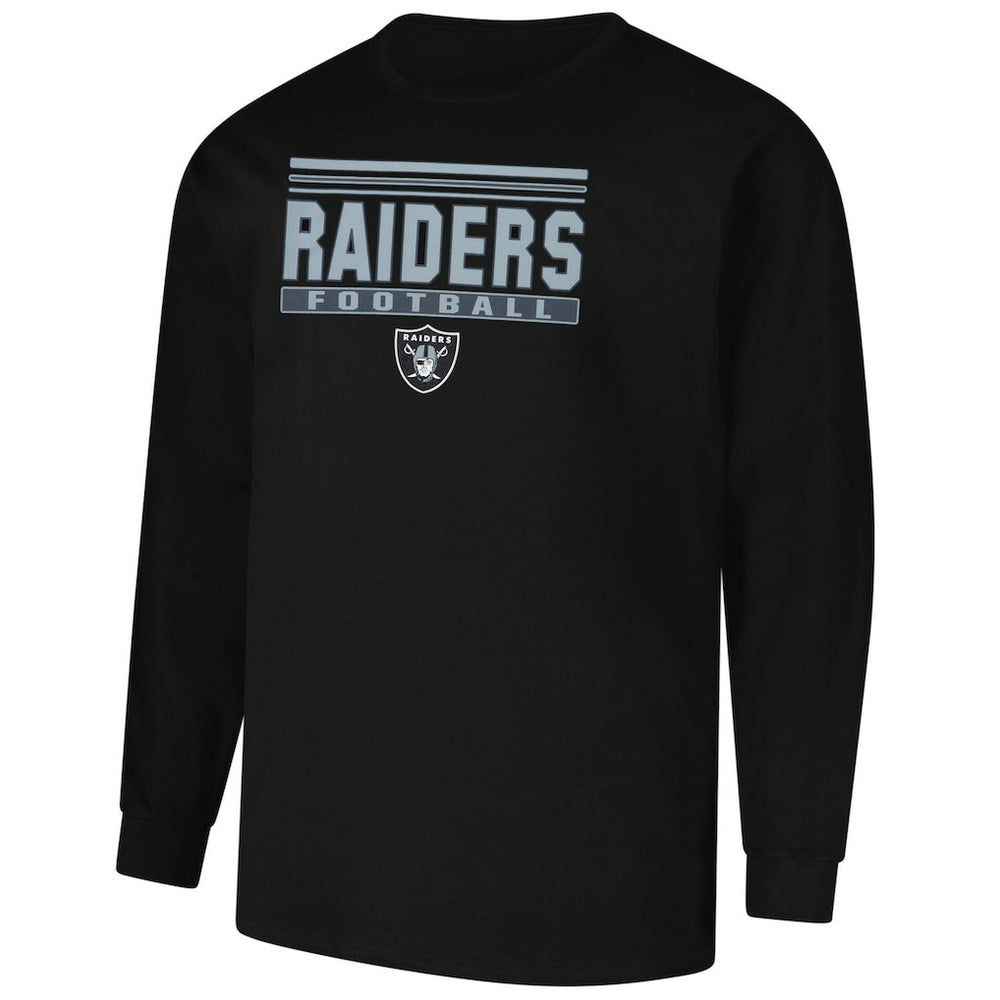 Las Vegas Raiders Profile Big & Tall Pop Long Sleeve T-Shirt Black