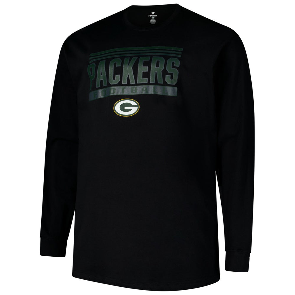 Green Bay Packers Profile Big & Tall Pop Long Sleeve T-Shirt Black