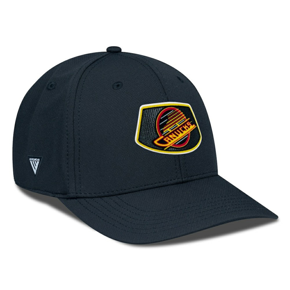 Vancouver Canucks Levelwear Retro Skylight Rise Flex Hat - Black - NHL 201398290
