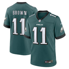 Nike A.J. Brown Philadelphia Eagles Team Game Jersey Midnight Green