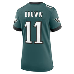Nike A.J. Brown Philadelphia Eagles Women's Team Game Jersey Midnight Green