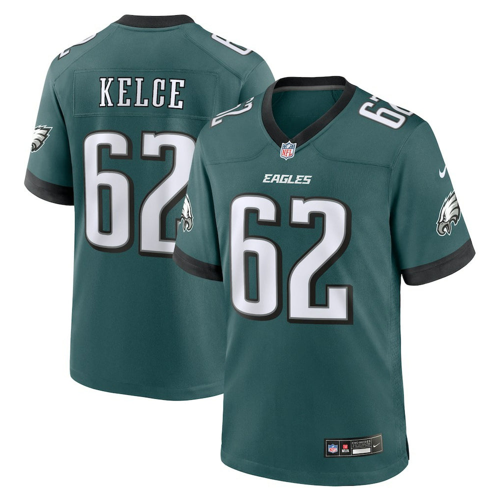 Nike Jason Kelce Philadelphia Eagles Team Game Jersey Midnight Green
