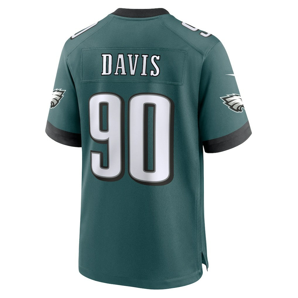 Nike Jordan Davis Philadelphia Eagles Team Game Jersey Midnight Green