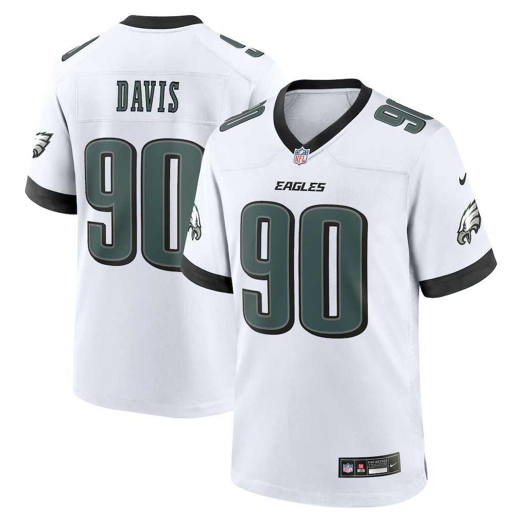 Nike Jordan Davis Philadelphia Eagles White Game Jersey White
