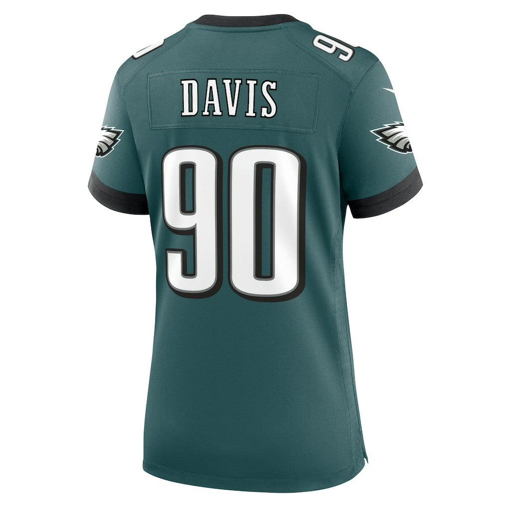 Nike Jordan Davis Philadelphia Eagles Women's Team Game Jersey Midnight Green