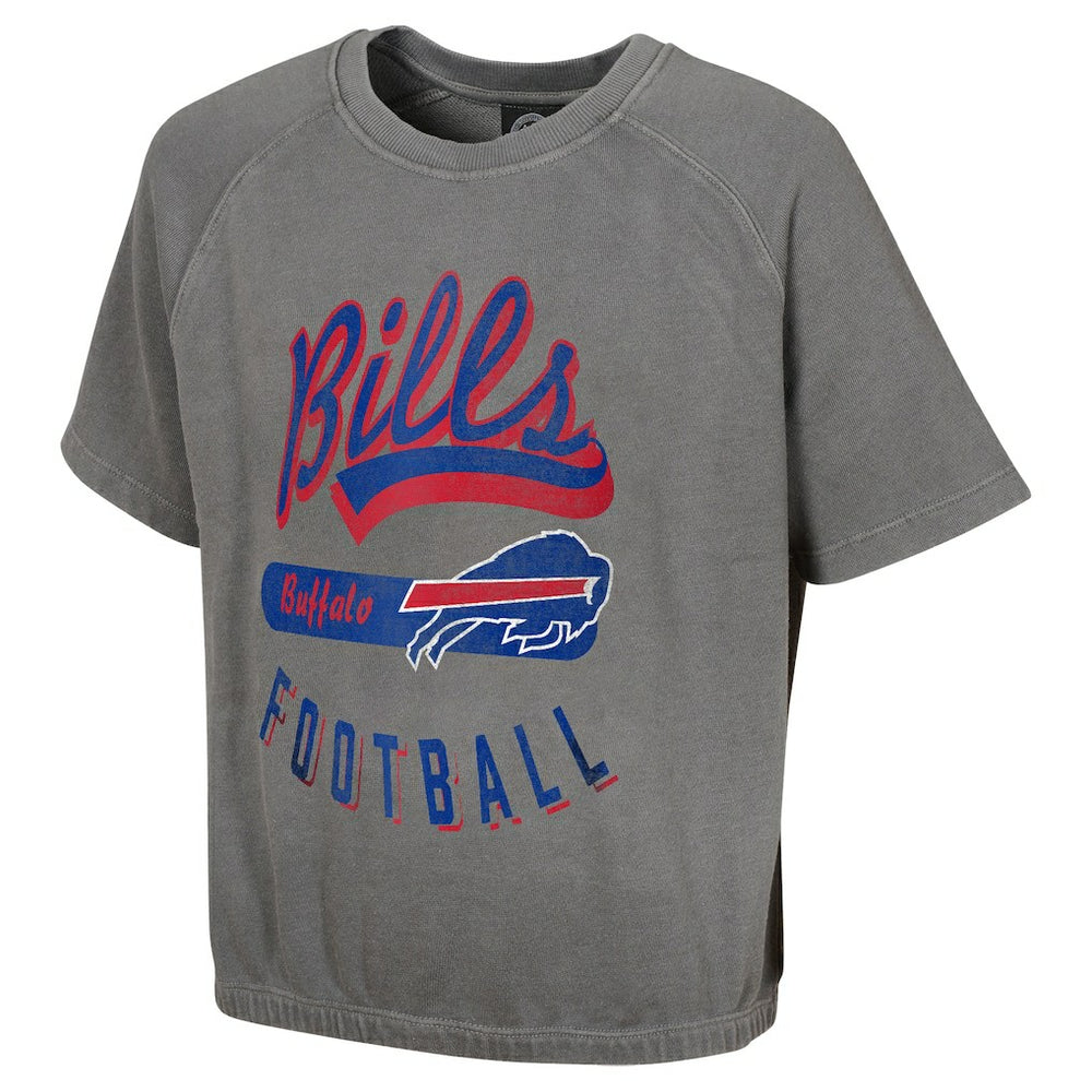Buffalo Bills Women's Mineral Wash Short Sleeve Top Gray