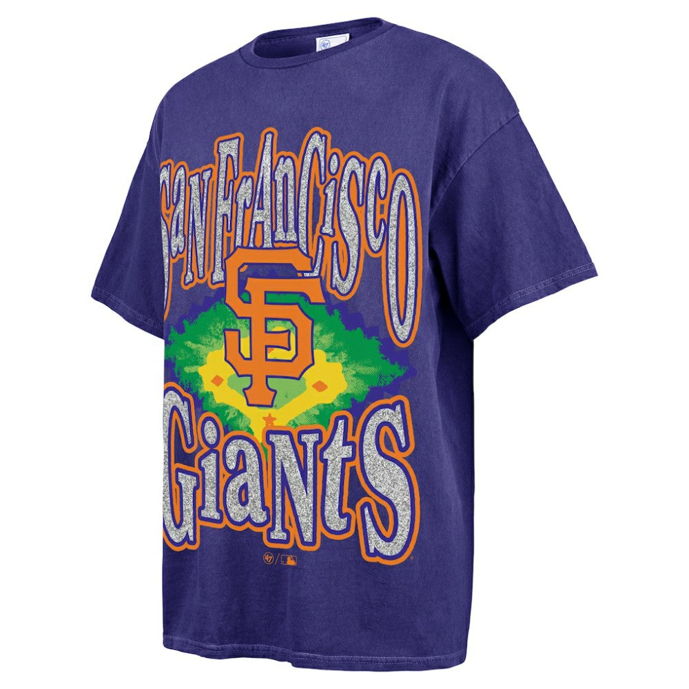 San Francisco Giants '47 Women's Flashing Lights Boyfriend T-Shirt - Navy - 47 brand Online