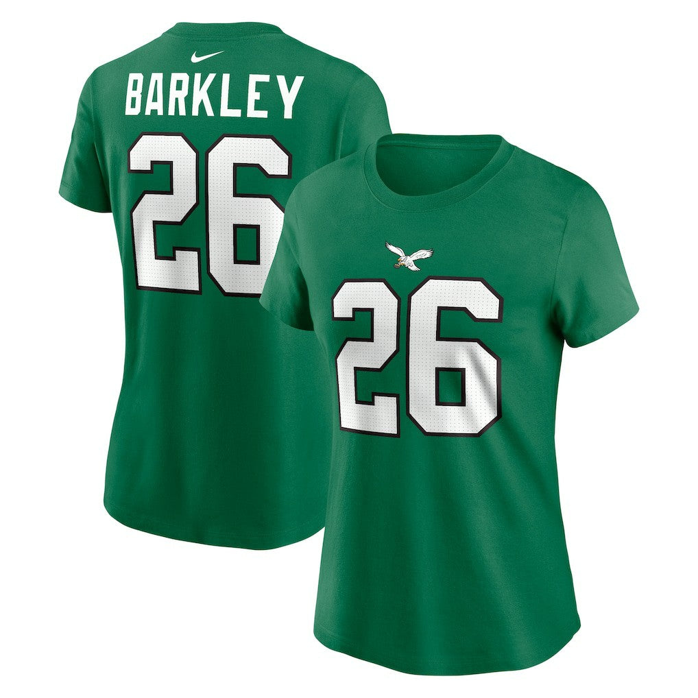Nike Saquon Barkley Philadelphia Eagles Women's Player Name & Number T-Shirt Kelly Green