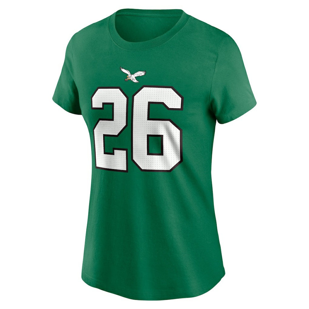 Nike Saquon Barkley Philadelphia Eagles Women's Player Name & Number T-Shirt Kelly Green