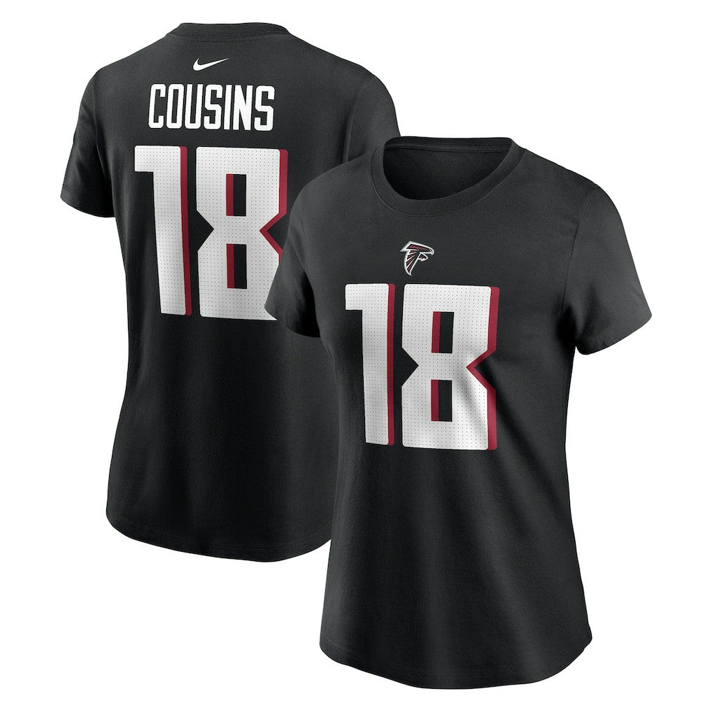 Nike Kirk Cousins Atlanta Falcons Women's Player Name & Number T-Shirt Black