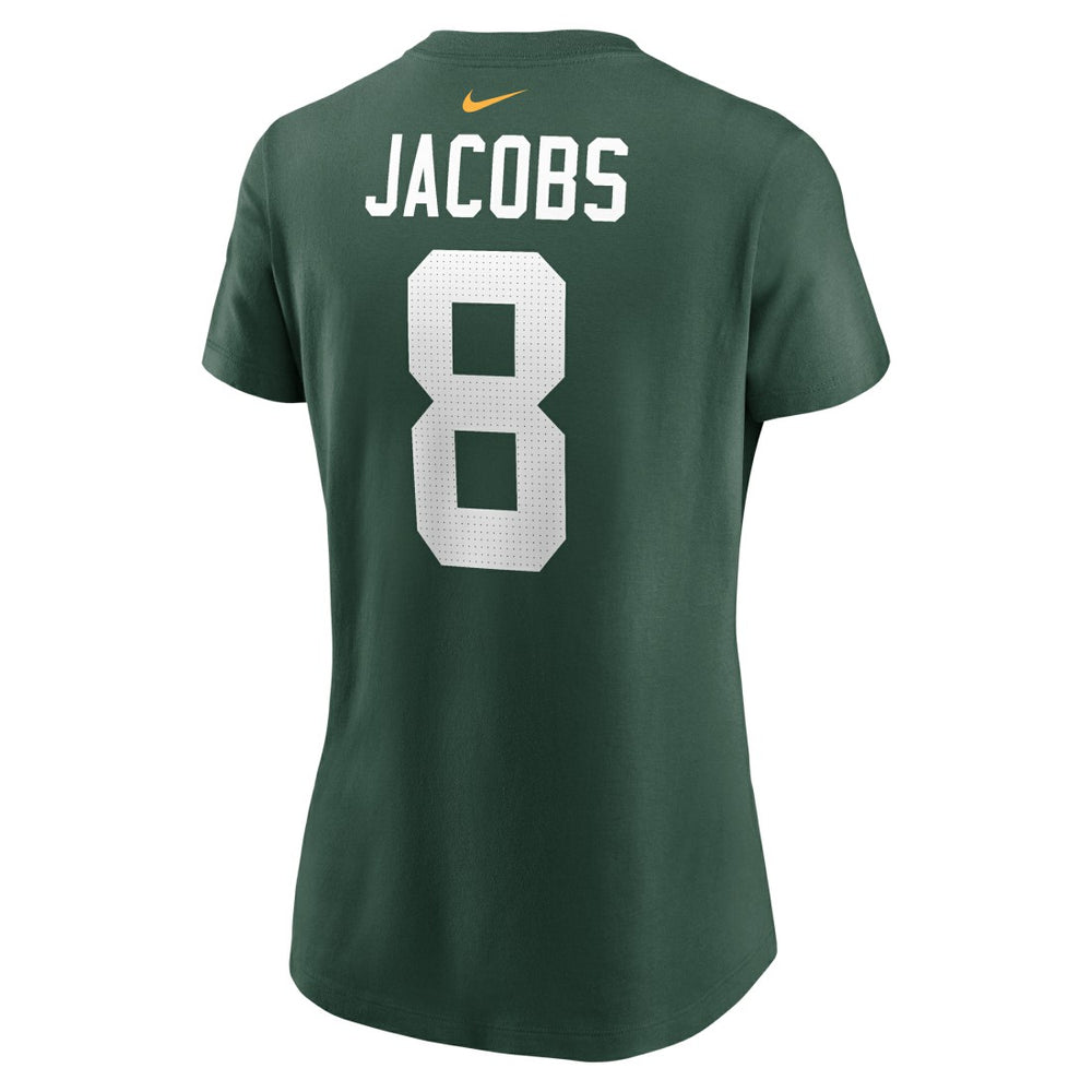 Nike Josh Jacobs Green Bay Packers Women's Player Name & Number T-Shirt Green