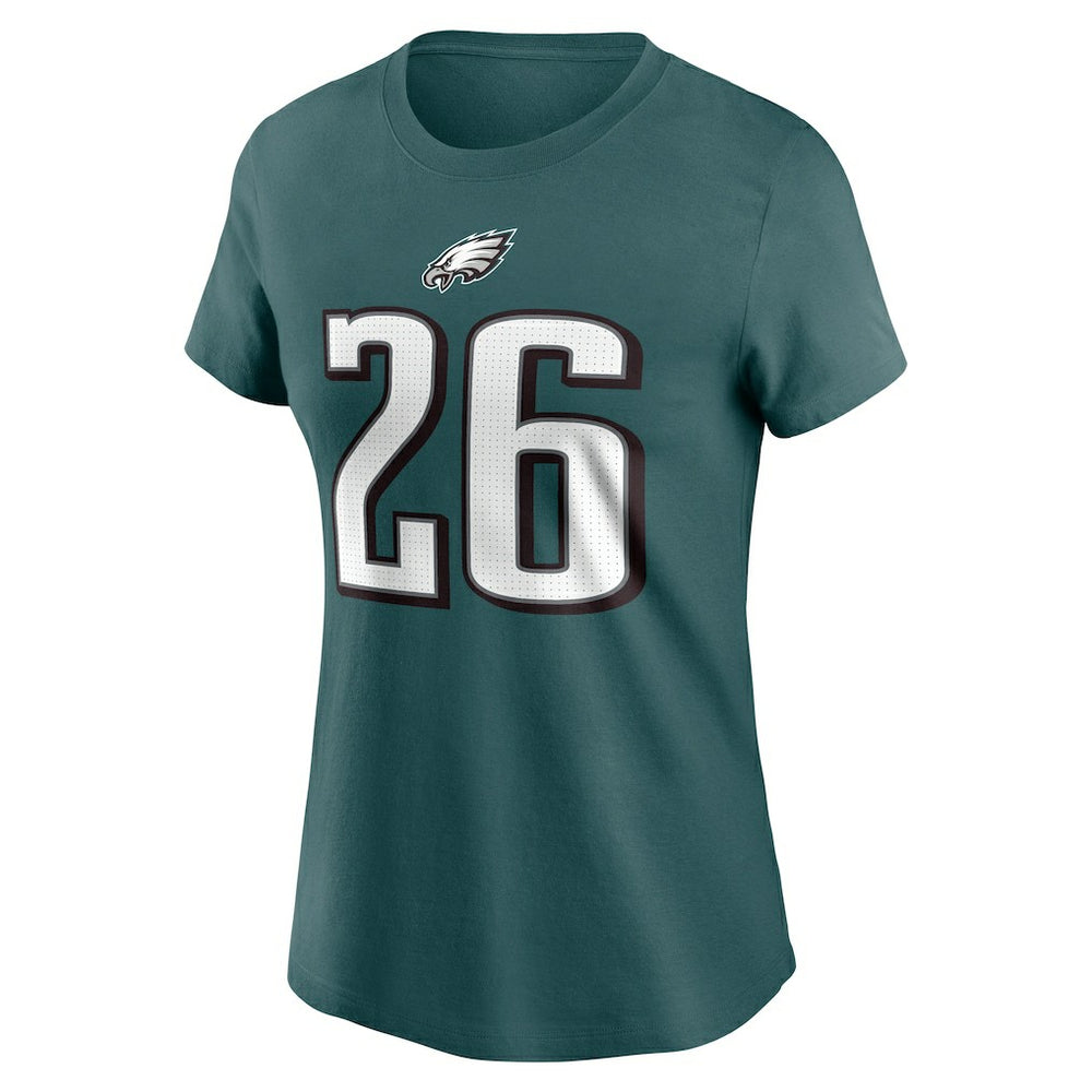 Nike Saquon Barkley Philadelphia Eagles Women's Player Name & Number T-Shirt Midnight Green