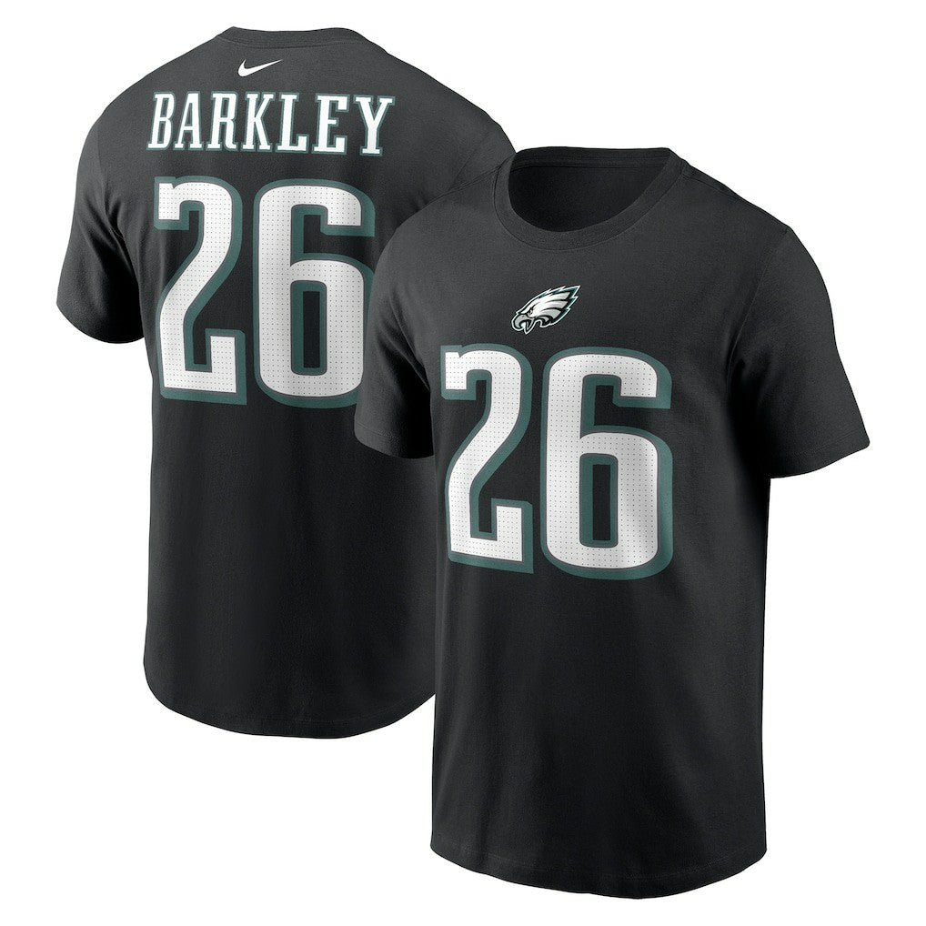 Nike Saquon Barkley Philadelphia Eagles Player Name & Number T-Shirt Black