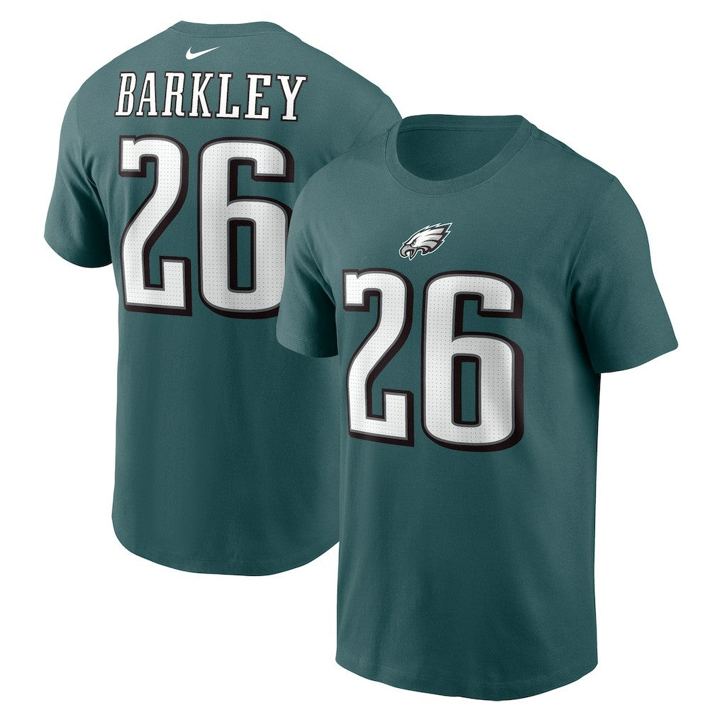 Nike Saquon Barkley Philadelphia Eagles Player Name & Number T-Shirt Midnight Green
