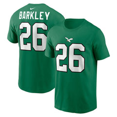 Nike Saquon Barkley Philadelphia Eagles Player Name & Number T-Shirt Kelly Green