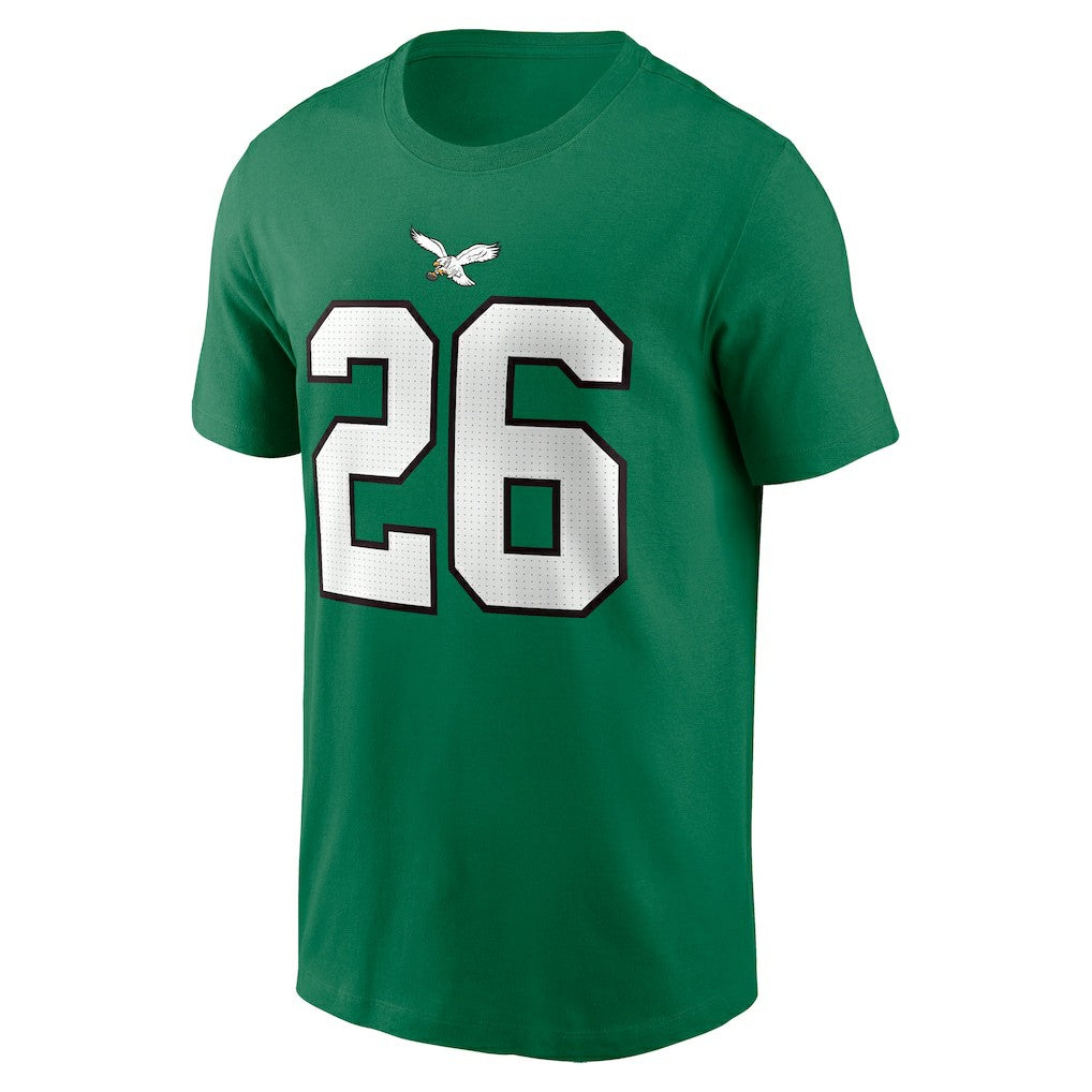 Nike Saquon Barkley Philadelphia Eagles Player Name & Number T-Shirt Kelly Green