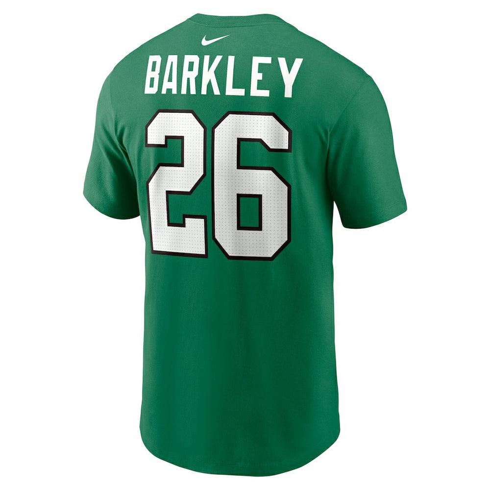 Nike Saquon Barkley Philadelphia Eagles Player Name & Number T-Shirt Kelly Green