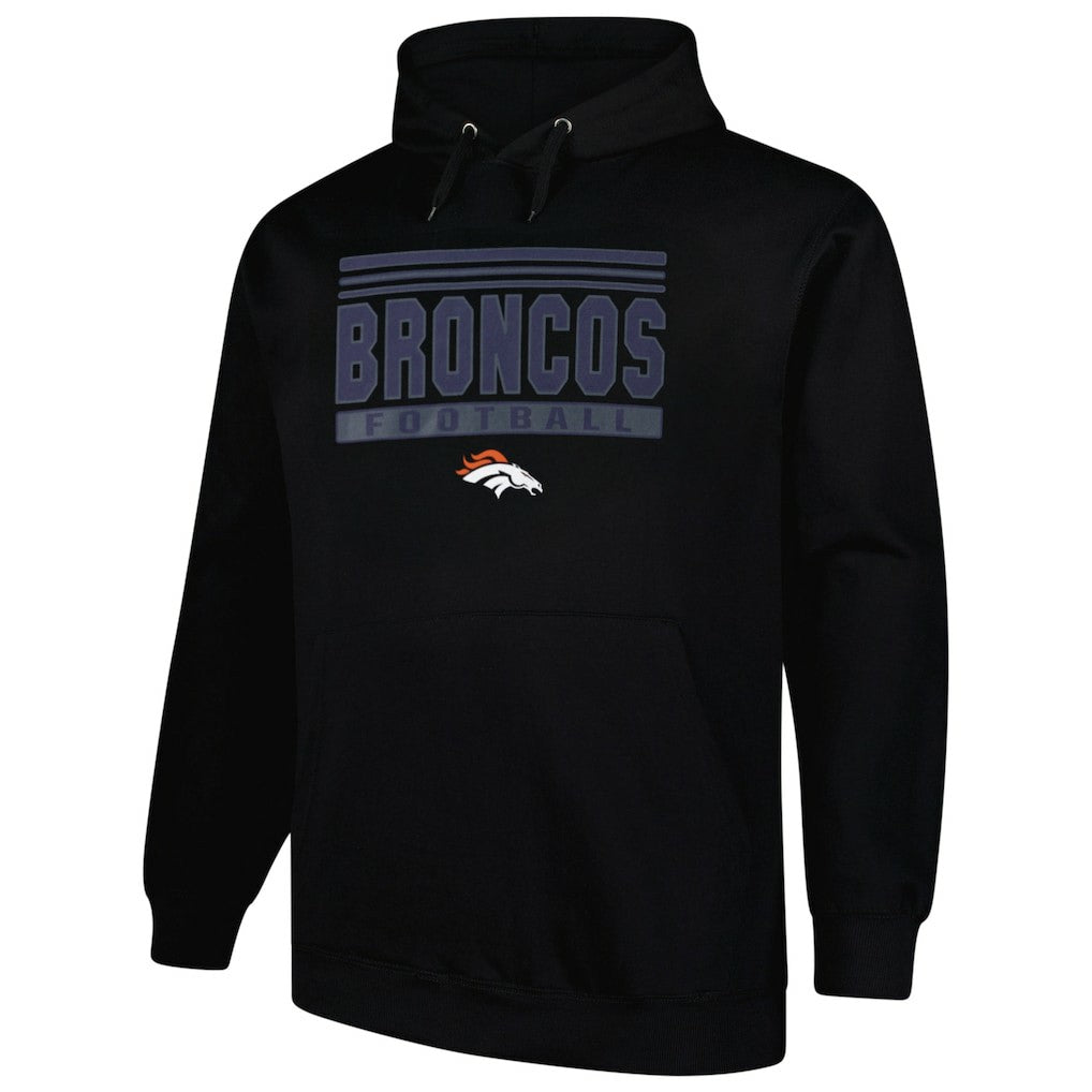 Fanatics Denver Broncos Big & Tall Pop Pullover Hoodie Black