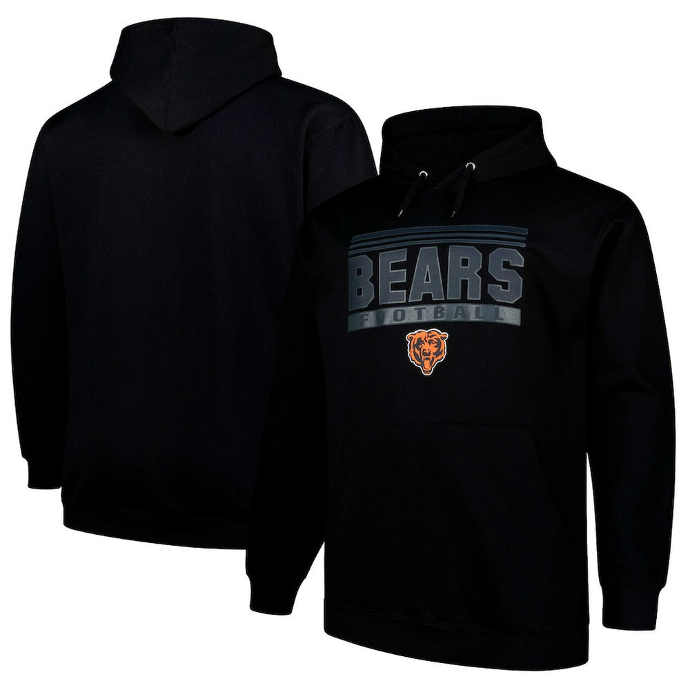Fanatics Chicago Bears Big & Tall Pop Pullover Hoodie Black