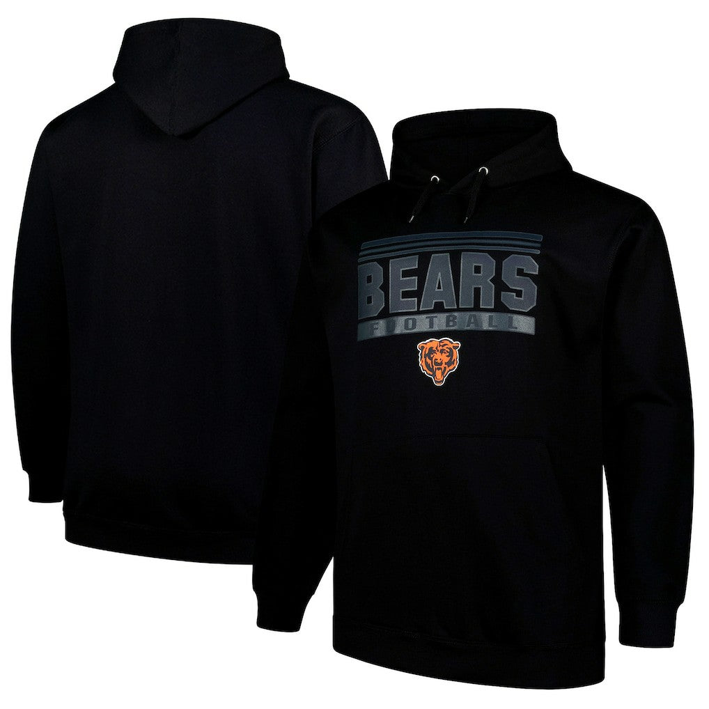 Fanatics Chicago Bears Big & Tall Pop Pullover Hoodie Black