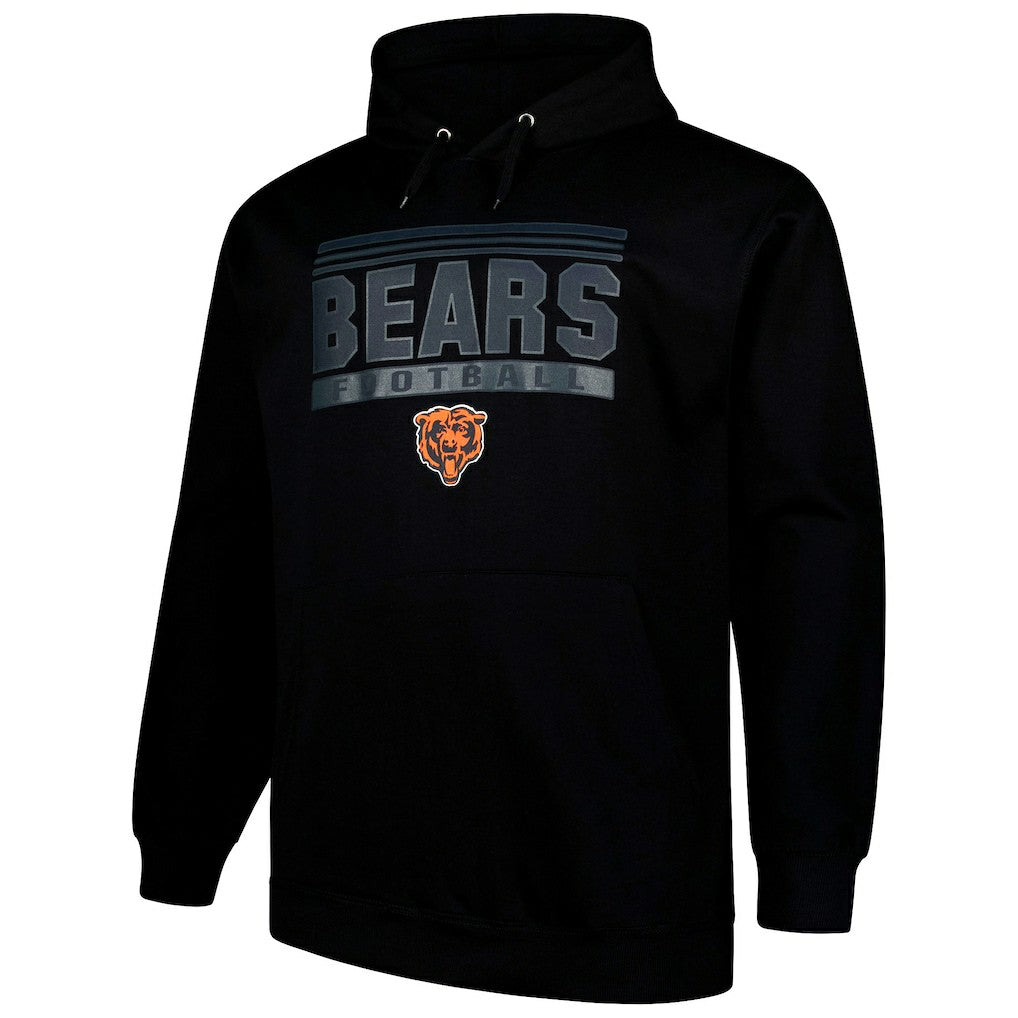 Fanatics Chicago Bears Big & Tall Pop Pullover Hoodie Black