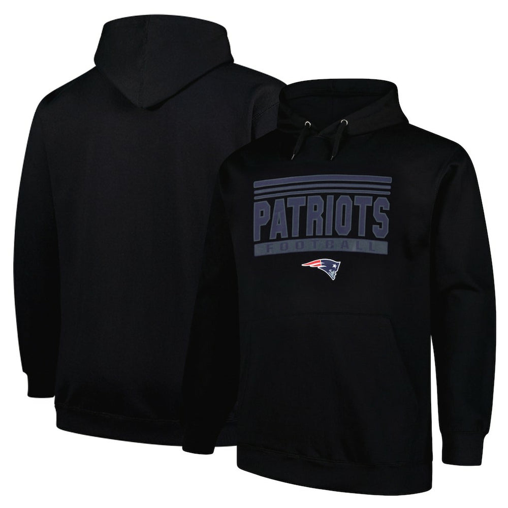 Fanatics New England Patriots Big & Tall Pop Pullover Hoodie Black