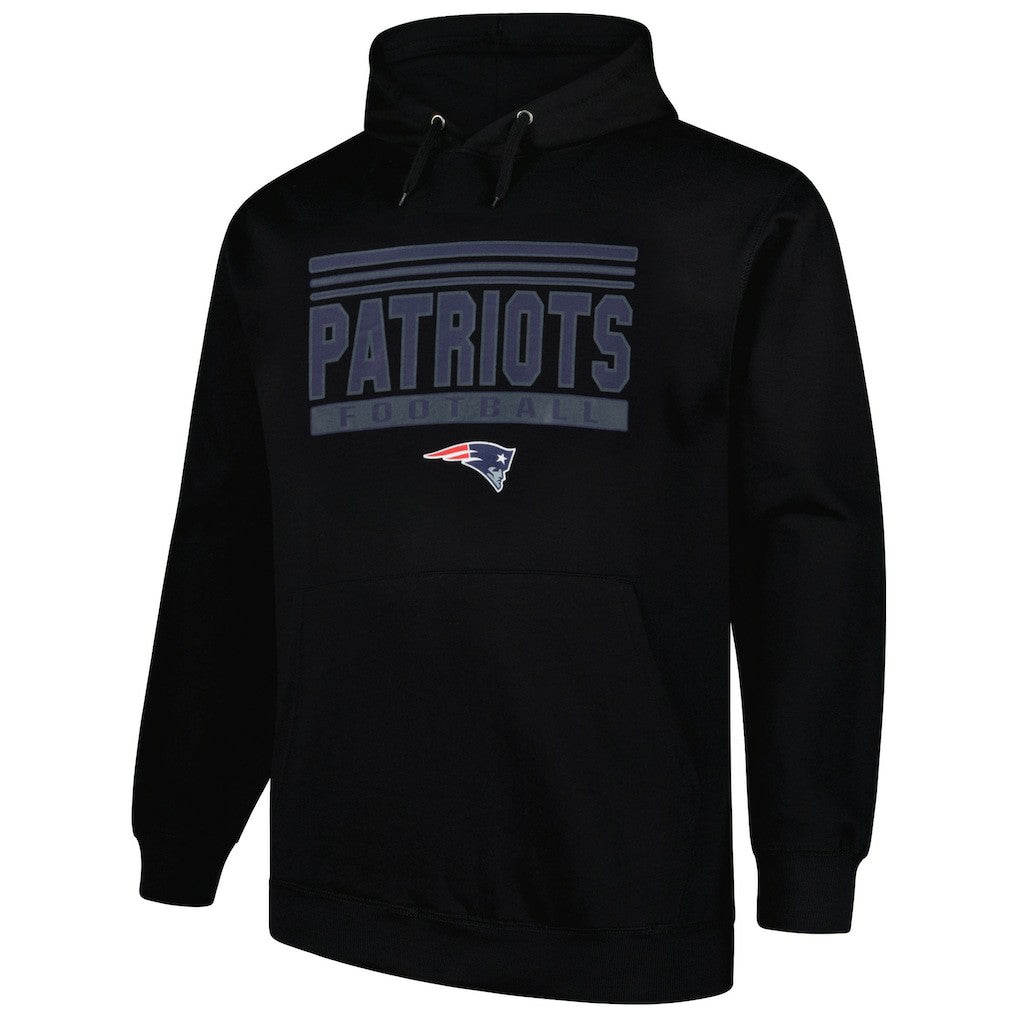 Fanatics New England Patriots Big & Tall Pop Pullover Hoodie Black
