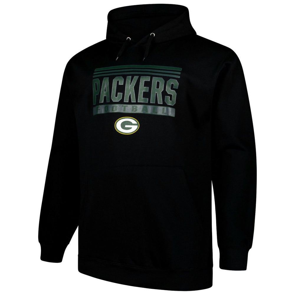 Fanatics Green Bay Packers Big & Tall Pop Pullover Hoodie Black