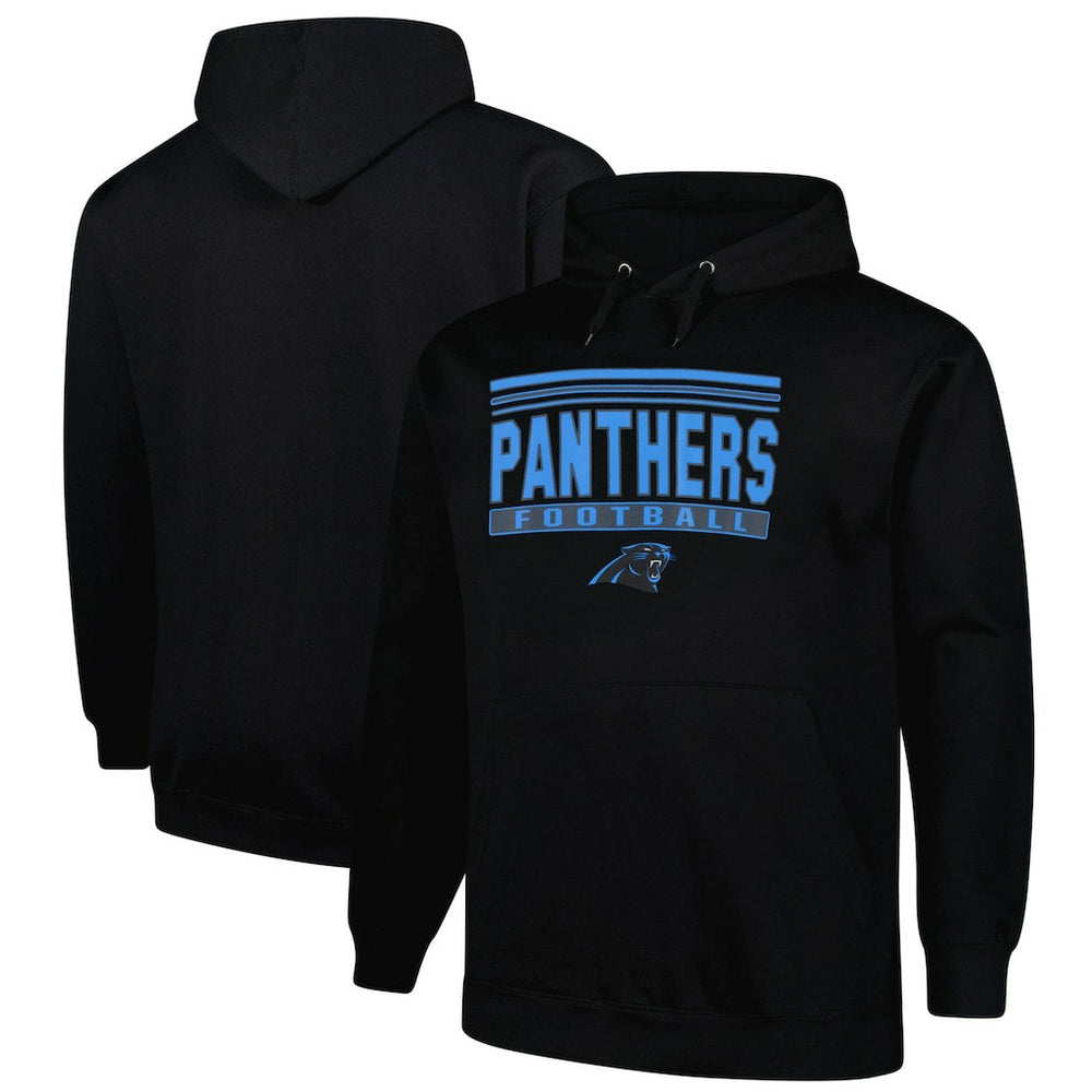 Fanatics Carolina Panthers Big & Tall Pop Pullover Hoodie Black