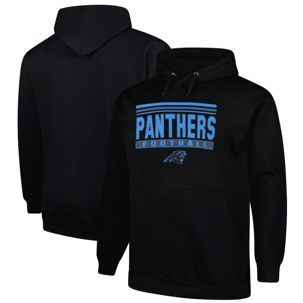 Fanatics Carolina Panthers Big & Tall Pop Pullover Hoodie Black
