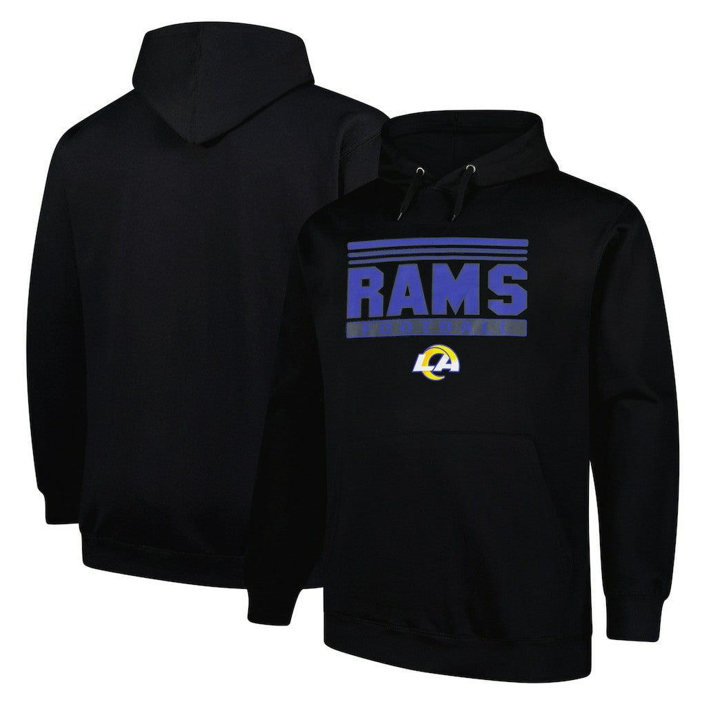Fanatics Los Angeles Rams Big & Tall Pop Pullover Hoodie Black