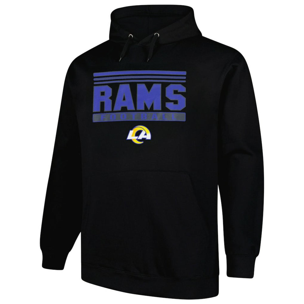 Fanatics Los Angeles Rams Big & Tall Pop Pullover Hoodie Black