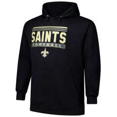 Fanatics New Orleans Saints Big & Tall Pop Pullover Hoodie Black
