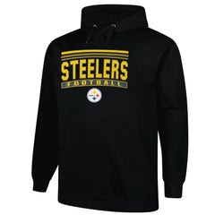 Fanatics Pittsburgh Steelers Big & Tall Pop Pullover Hoodie Black