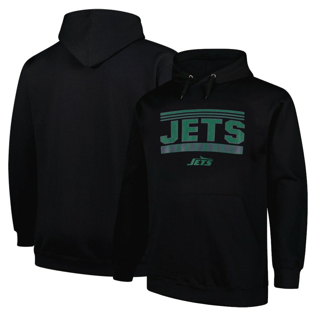 Fanatics New York Jets Big & Tall Pop Pullover Hoodie Black