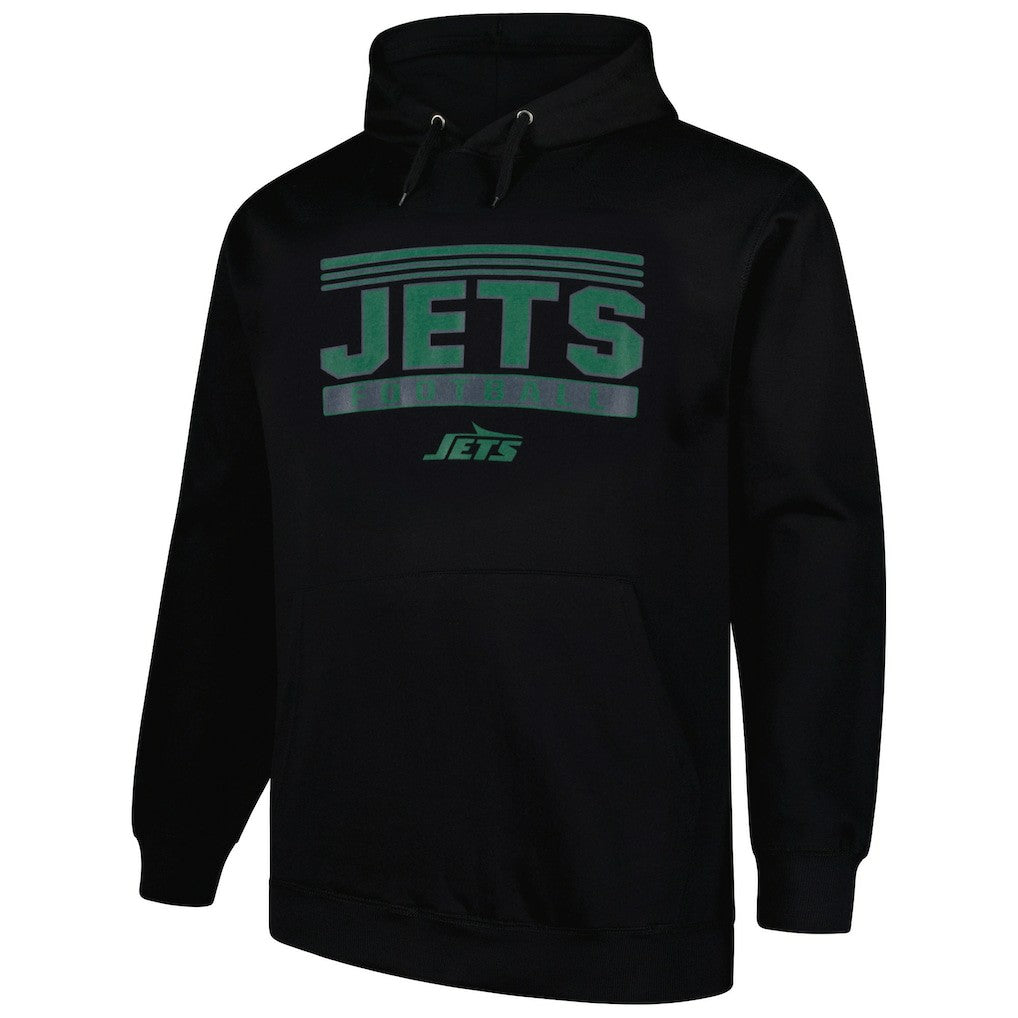 Fanatics New York Jets Big & Tall Pop Pullover Hoodie Black
