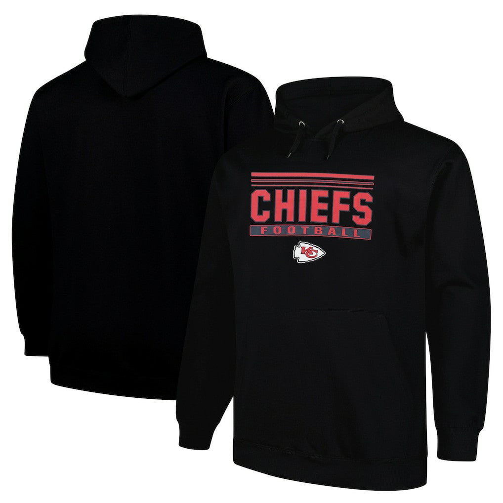 Fanatics Kansas City Chiefs Big & Tall Pop Pullover Hoodie Black