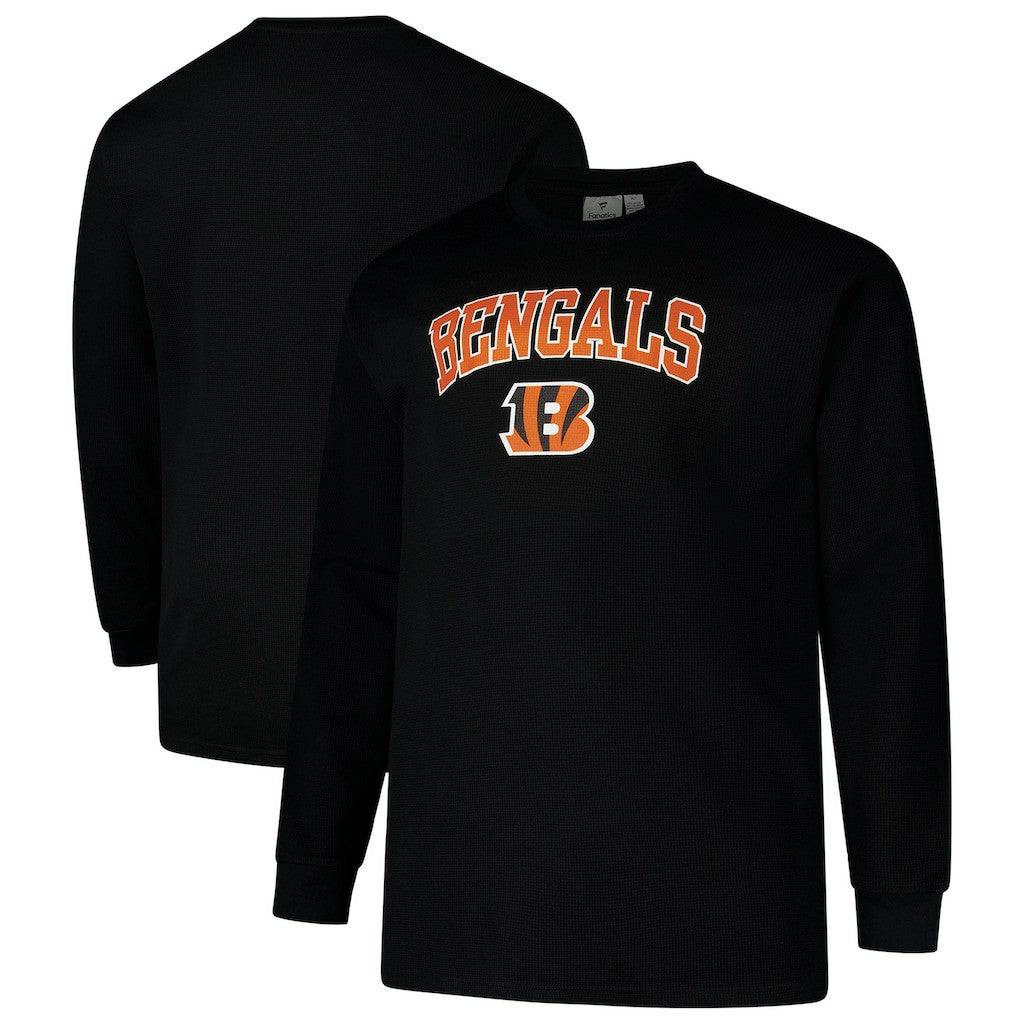 Fanatics Cincinnati Bengals Big & Tall Thermal Long Sleeve T-Shirt Black