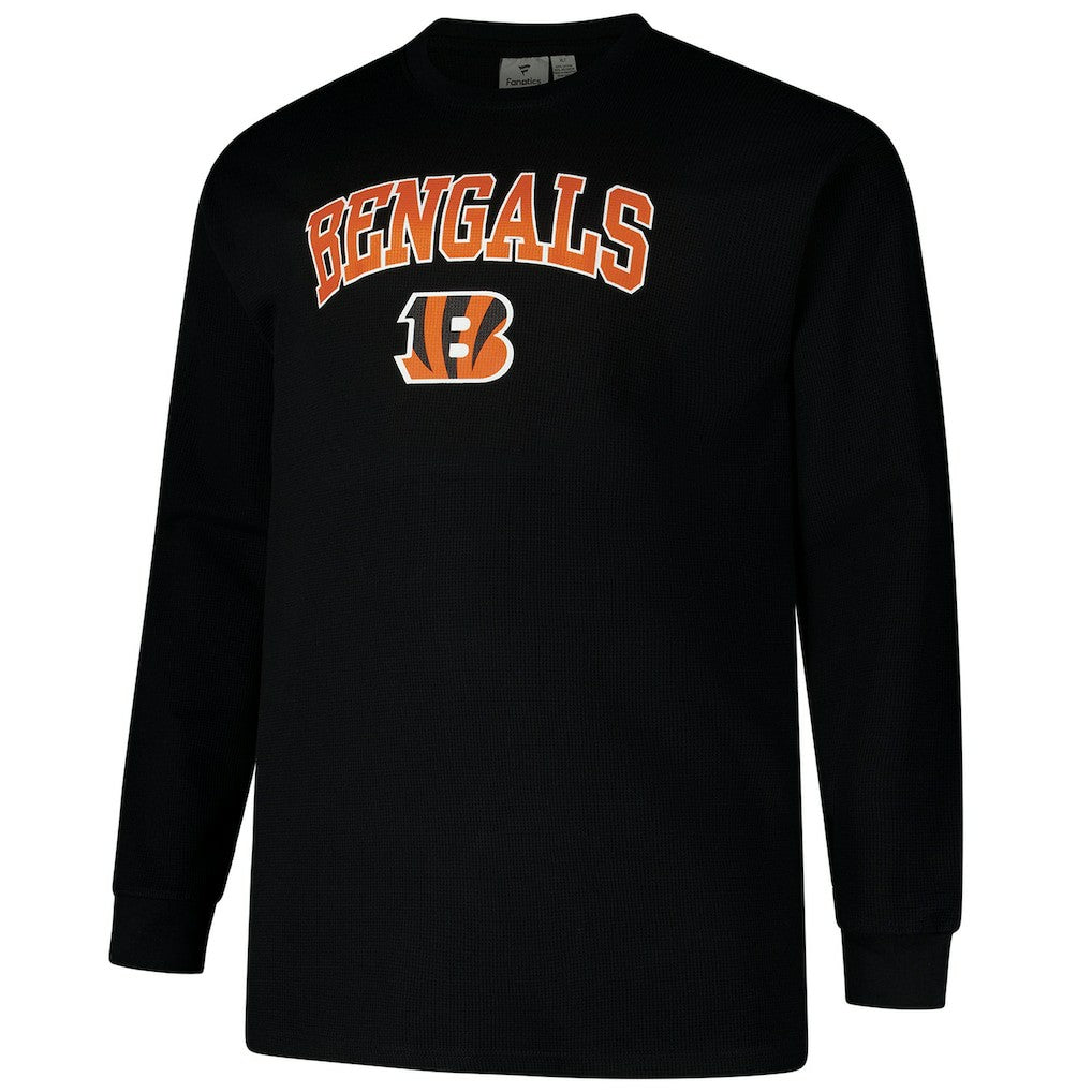 Fanatics Cincinnati Bengals Big & Tall Thermal Long Sleeve T-Shirt Black