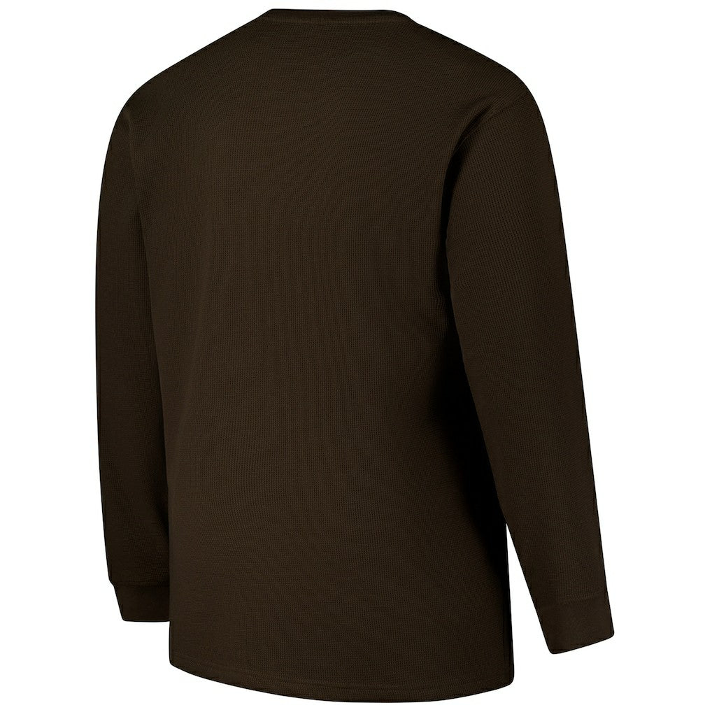 Fanatics Cleveland Browns Big & Tall Throwback Thermal Long Sleeve T-Shirt Brown