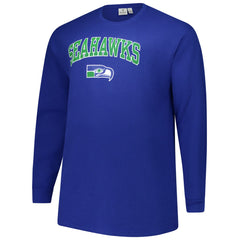 Fanatics Seattle Seahawks Big & Tall Throwback Thermal Long Sleeve T-Shirt Royal