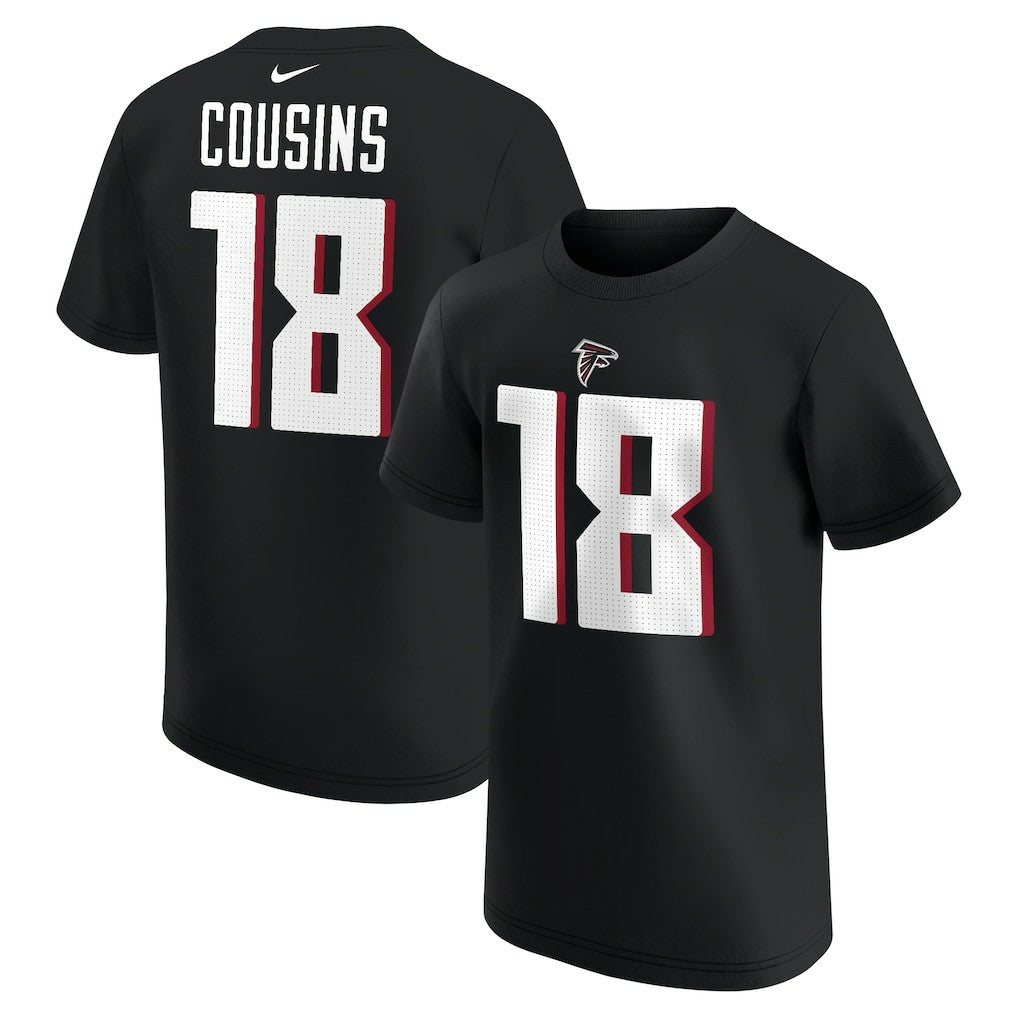 Nike Kirk Cousins Atlanta Falcons Youth Player Name & Number T-Shirt Black