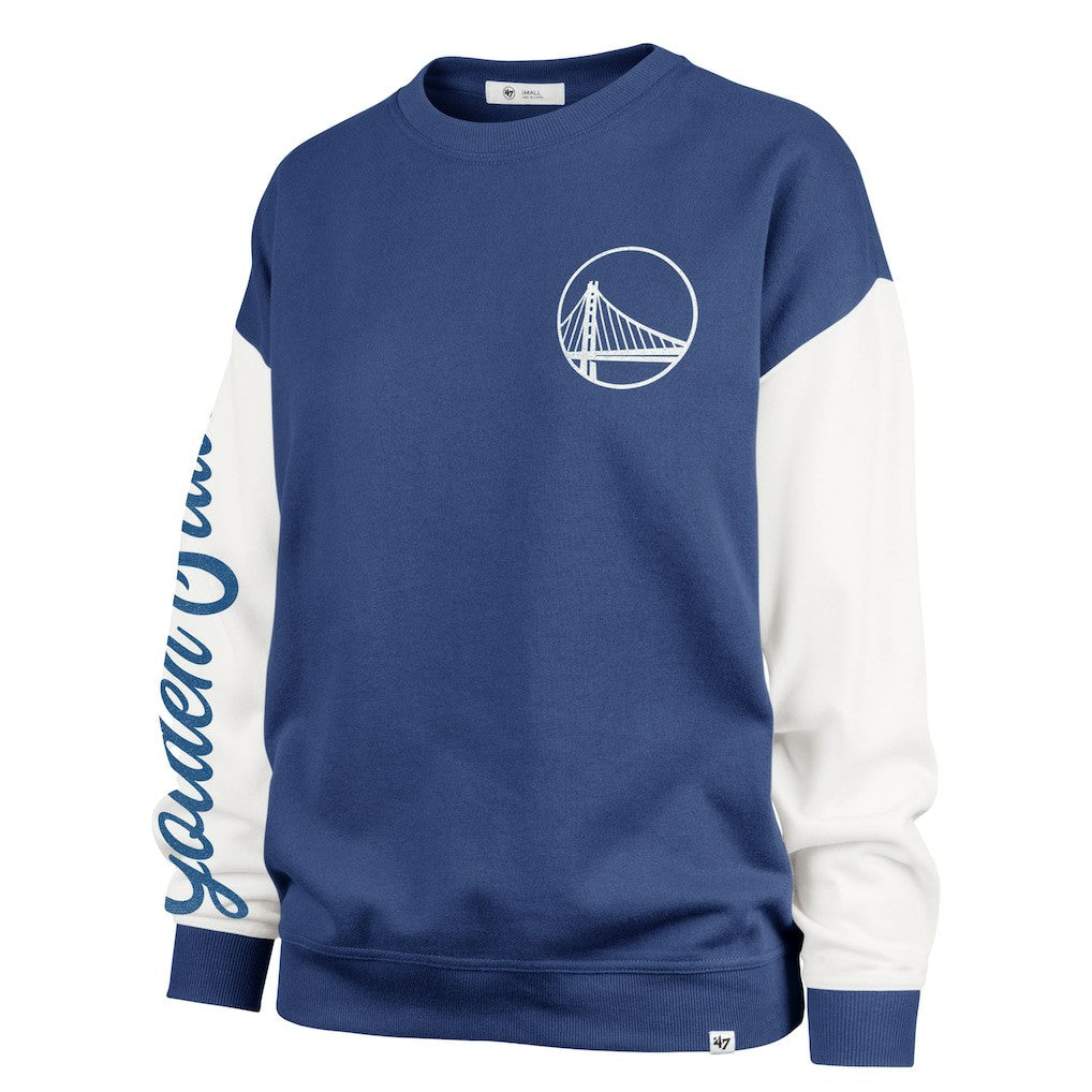 Golden State Warriors '47 Women's Plus Size Oversized Rise Andie Pullover Sweatshirt for sale Royal | 47 brand Lifestyle