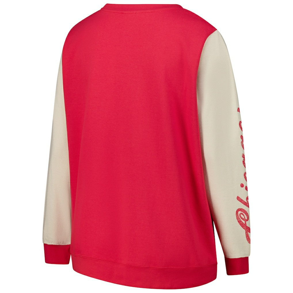 Chicago Bulls '47 Women's Plus Size Oversized Rise Andie Pullover Sweatshirt Red | 47 brand US