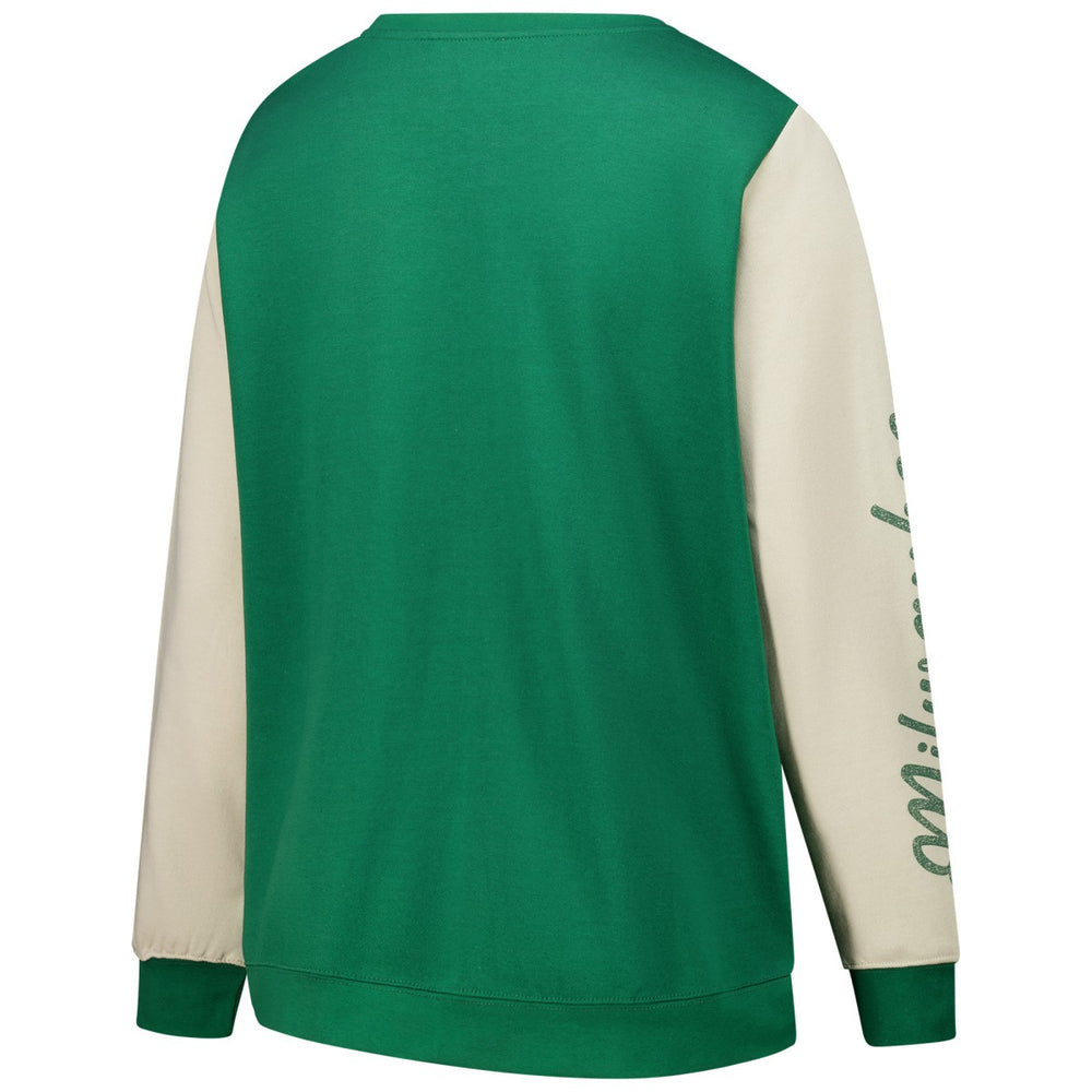 Milwaukee Bucks '47 Women's Plus Size Oversized Rise Andie Pullover Sweatshirt Hunter Green | 47 brand outlet